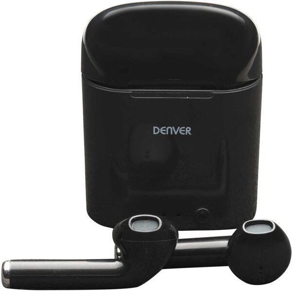 Denver TWE-36 True Wireless Bluetooth Earbud Headphones-Up to 3 hours talk & 30 hours standby from single charge – Hands Free Calling