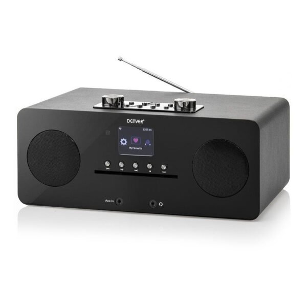 Denver MIR-260 CD Player, Digital DAB+ & WiFi Internet Radio - With FM Radio, Bluetooth 5.0, AUX IN, 2.4 inch colour screen & Remote Control - Black