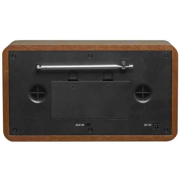 Denver DAB-18 Vintage Style Stereo DAB / DAB+ & FM Radio – Real Wood Cabinet, Bluetooth, Clock Radio Alarm, AUX IN for Smart Phone / Tablet / MP3 Player – Mains or Battery - Image 7