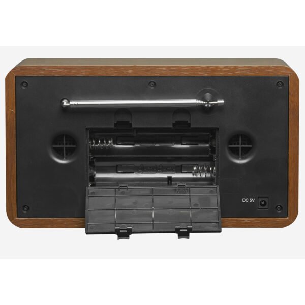 Denver DAB-18 Vintage Style Stereo DAB / DAB+ & FM Radio – Real Wood Cabinet, Bluetooth, Clock Radio Alarm, AUX IN for Smart Phone / Tablet / MP3 Player – Mains or Battery - Image 8